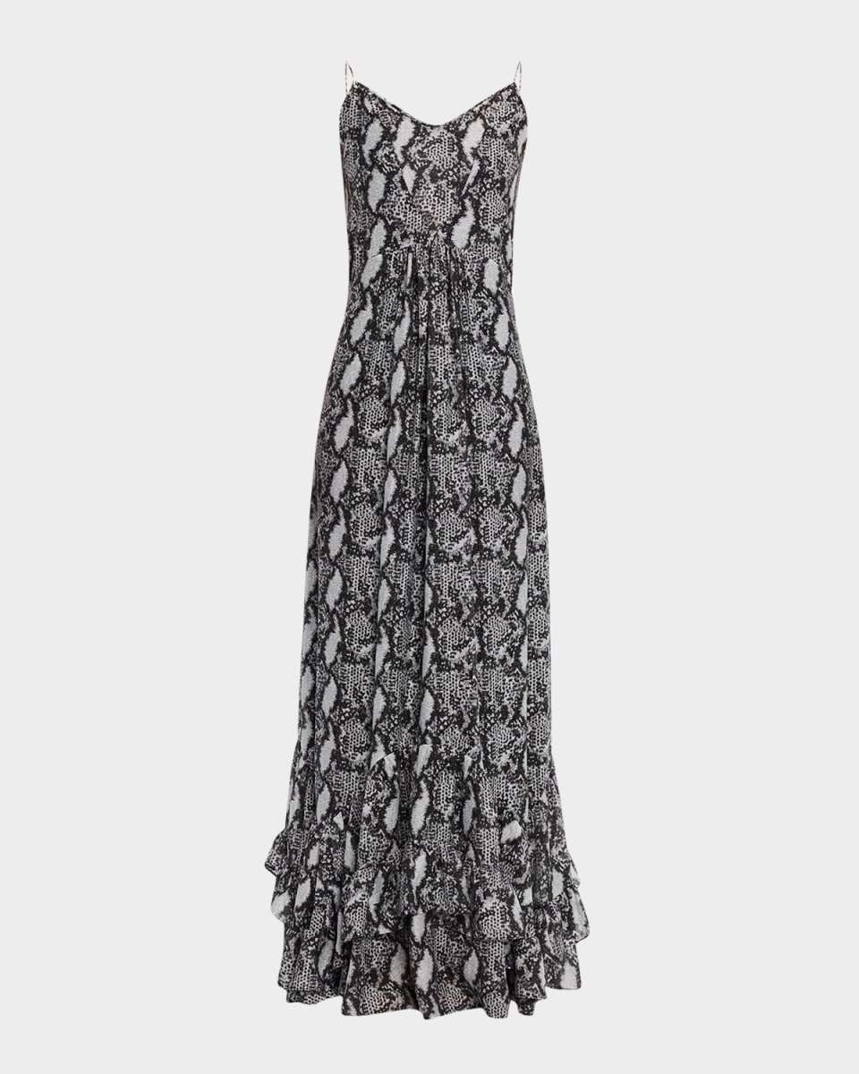 Arouba Knit Ruffled Maxi Dress
